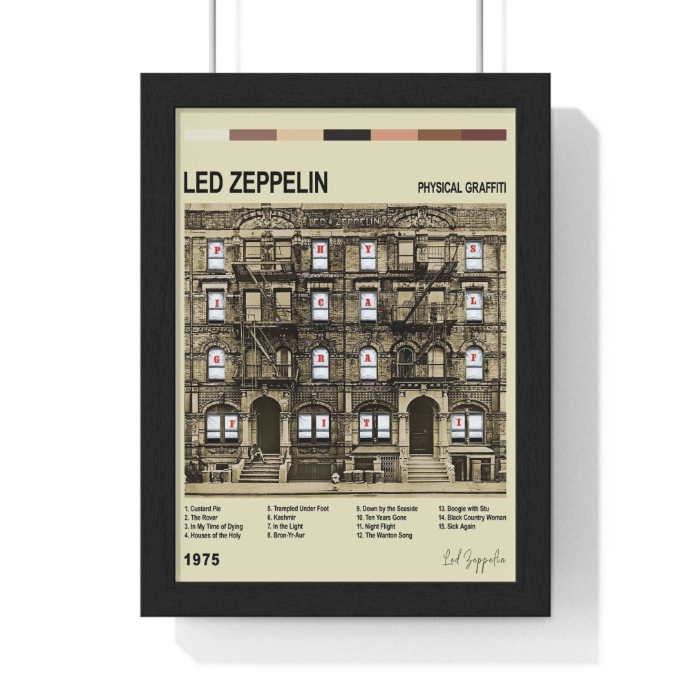 Led Zeppelin Album Poster - Poster Kingz - A5 (unframed) - Physical Graffiti - Vintage - album_poster