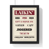 Leeds Sayings Print in a black frame
