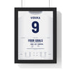 Leeds United 4-3 Liverpool 2000 Poster - Mark Viduka 9 Four Goals Elland Road Shirt Print framed in a black frame, ready to hang