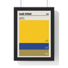 Framed Leeds United colour swatch print