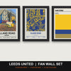 Leeds United Fan Wall Set | Elland Road Print, Stadium Map & Club Colours