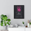 Leeds United Promotion 2020 Poster - Hernández 19 v Swansea framed on a living room wall