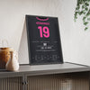 Leeds United Promotion 2020 Poster - Hernández 19 v Swansea framed and leaning on a sideboard