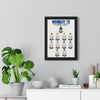 Leeds United Wembley 1972 XI poster framed on a living room wall