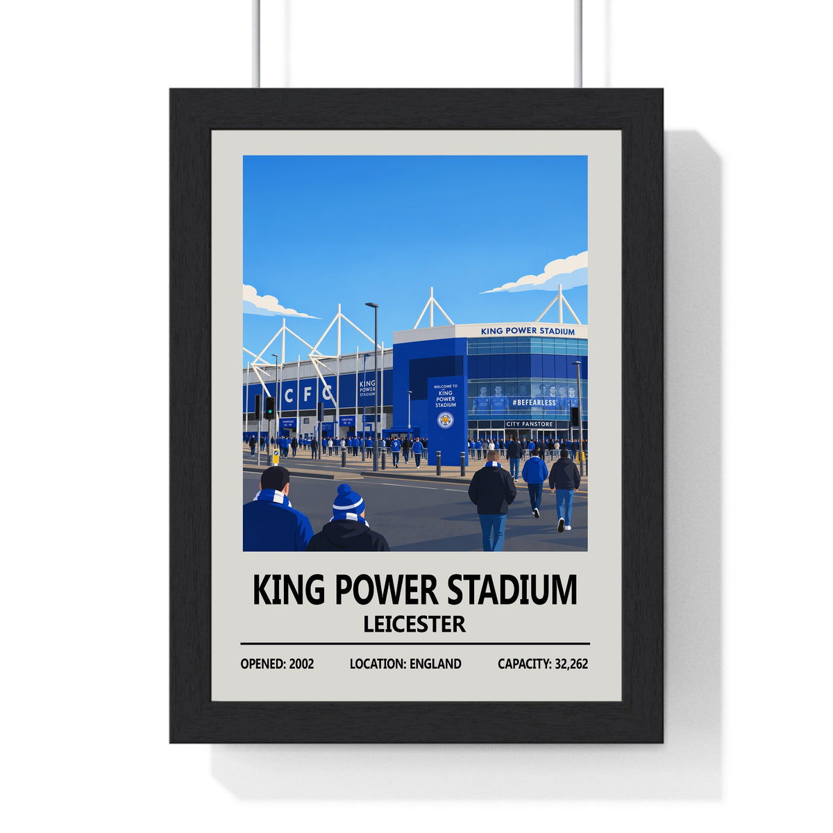 Leicester King Power Stadium framed poster football wall art