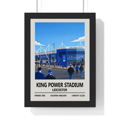 Leicester King Power Stadium framed poster football wall art