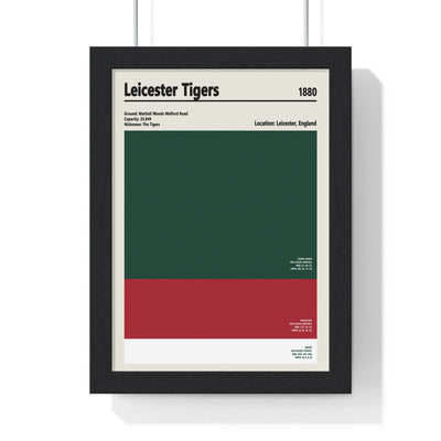 Framed Leicester Tigers Colour Swatch poster