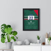 Leicester Tigers Premiership Final 2022 Poster - Freddie Burns 22 Drop Goal Twickenham Print framed on a living room wall
