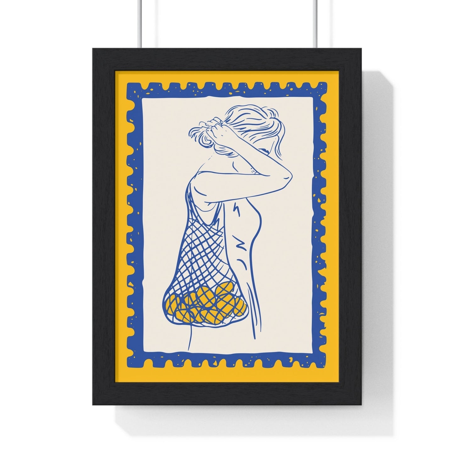 Framed Lemon Market Print - Mediterranean Kitchen print