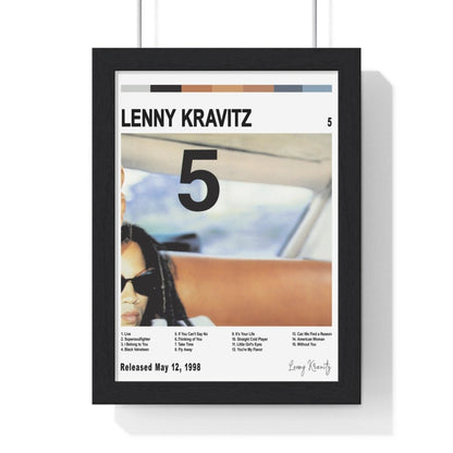 Lenny Kravitz - 5 Album Cover Poster - Poster Kingz - A5 (unframed) - White - 