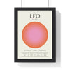 Framed Leo Astrology Chart poster