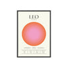 Framed Leo Astrology Chart poster close-up