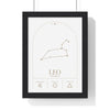 Framed Leo Minimalist Astrology Chart poster