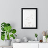 Framed Leo Minimalist Astrology Chart poster back view