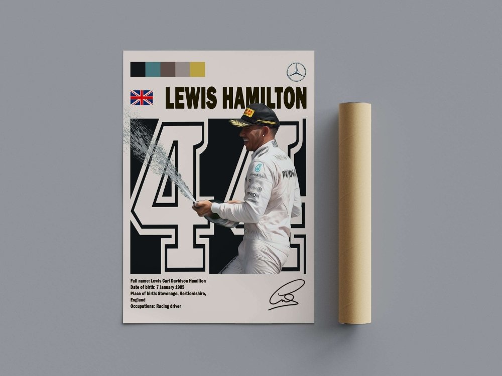 Lewis Hamilton F1 Poster - Poster Kingz