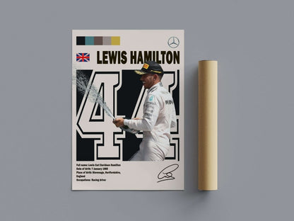 Lewis Hamilton F1 Poster - Poster Kingz