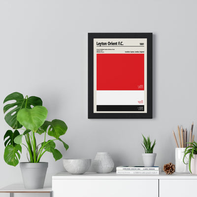Framed Leyton Orient colour swatch print