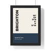 Custom latitude longitude location print with names and date