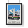 Liberty Stadium Swansea framed football poster showing modern stadium architecture