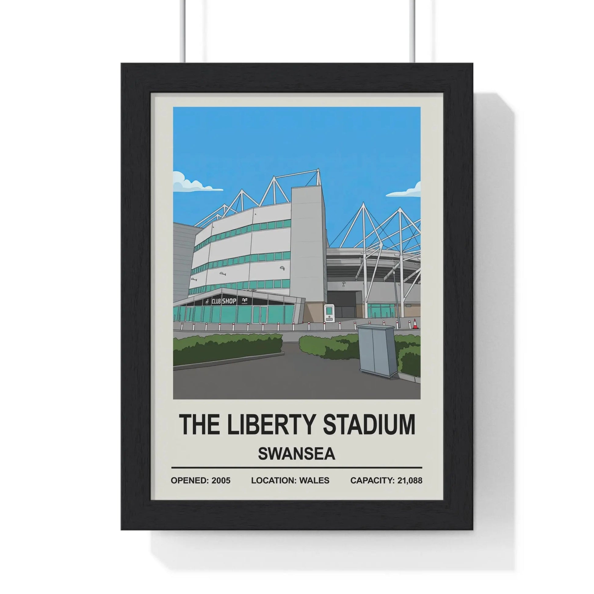 Framed Liberty Stadium Swansea poster