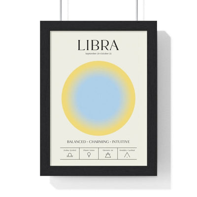 Framed Libra Astrology Chart poster