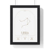 Framed Libra Minimalist Astrology Chart poster