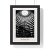 Library Spiral Staircase Print - Home Office Wall Art framed in a black frame, ready to hang