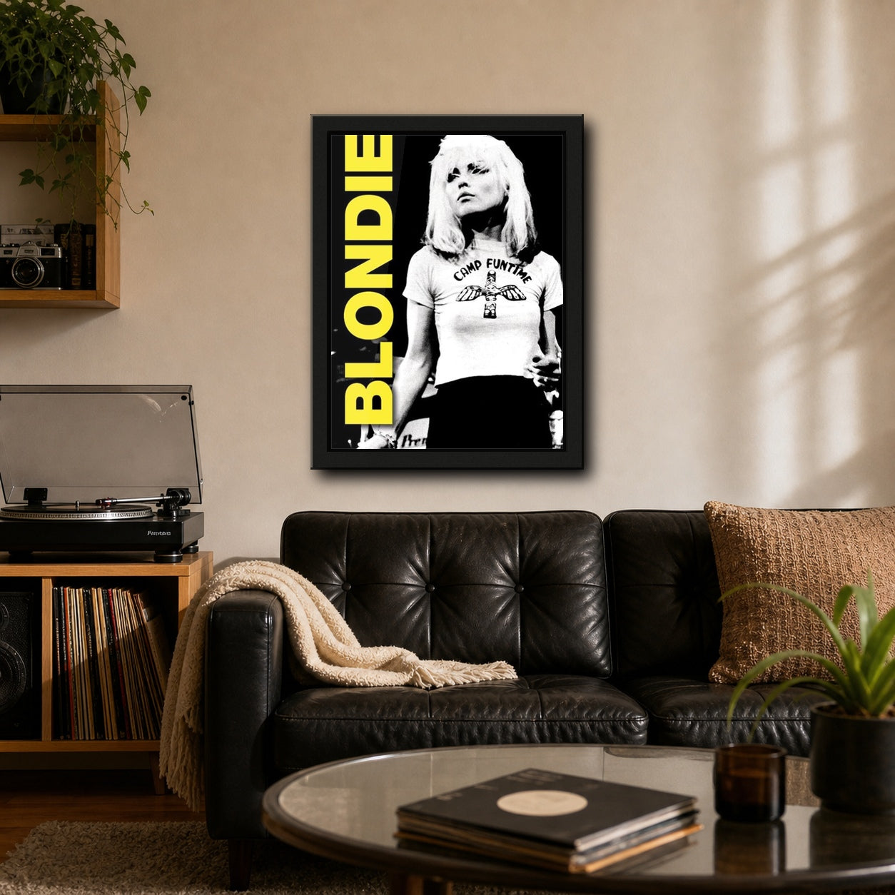 Blondie Live Framed or Unframed 30x40cm Music Poster - Blondie wall art lifestyle wall mockup