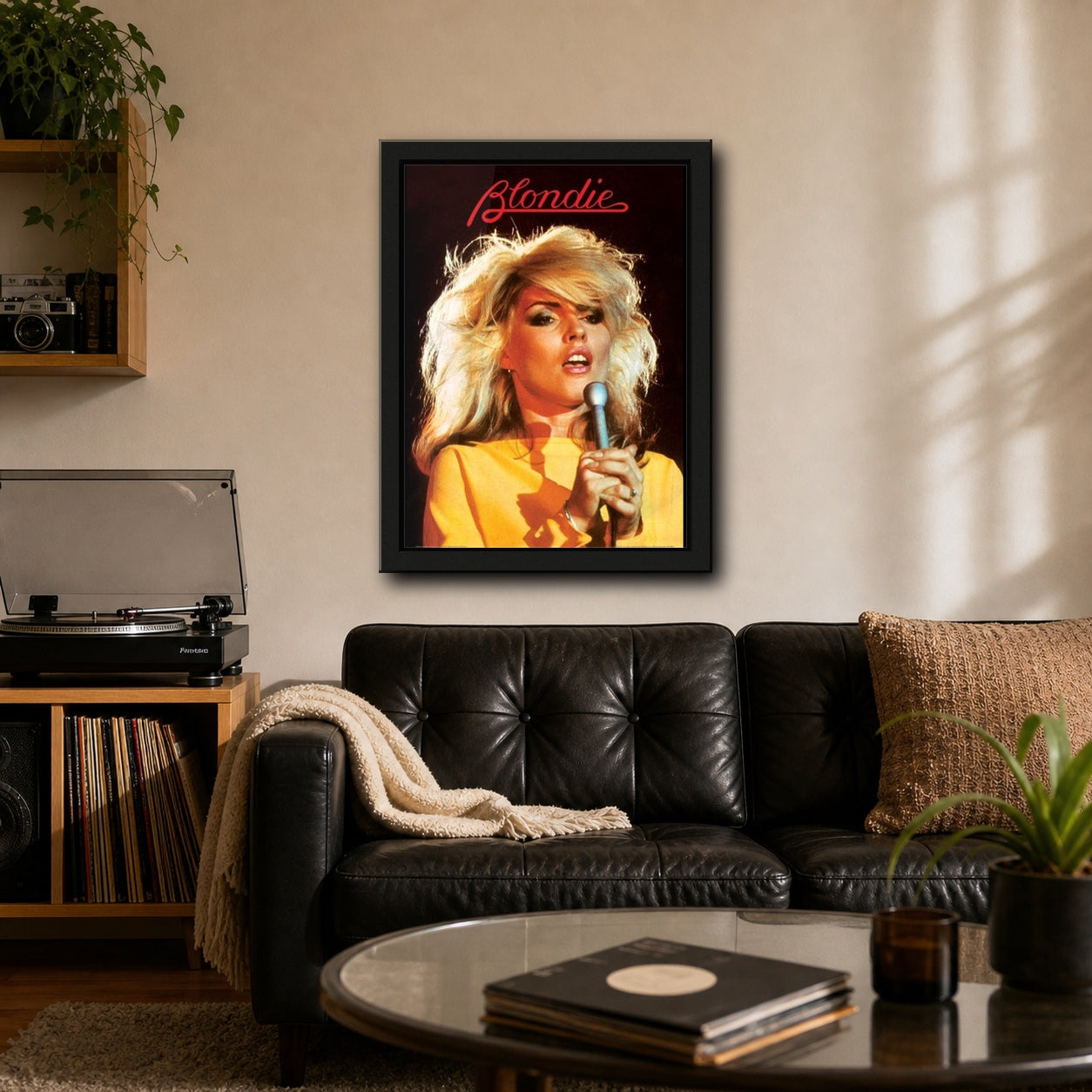 Blondie Heart Of Glass Framed or Unframed 30x40cm Music Poster - Blondie wall art lifestyle wall mockup