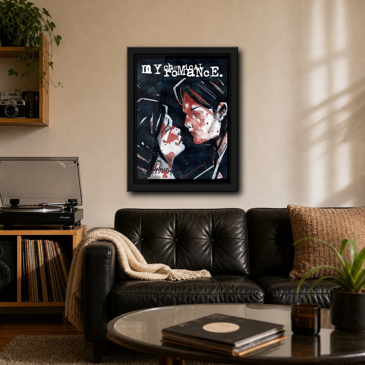 My Chemical Romance Three Cheers Framed or Unframed 30x40cm Music Poster - My Chemical Romance wall art lifestyle wall mockup