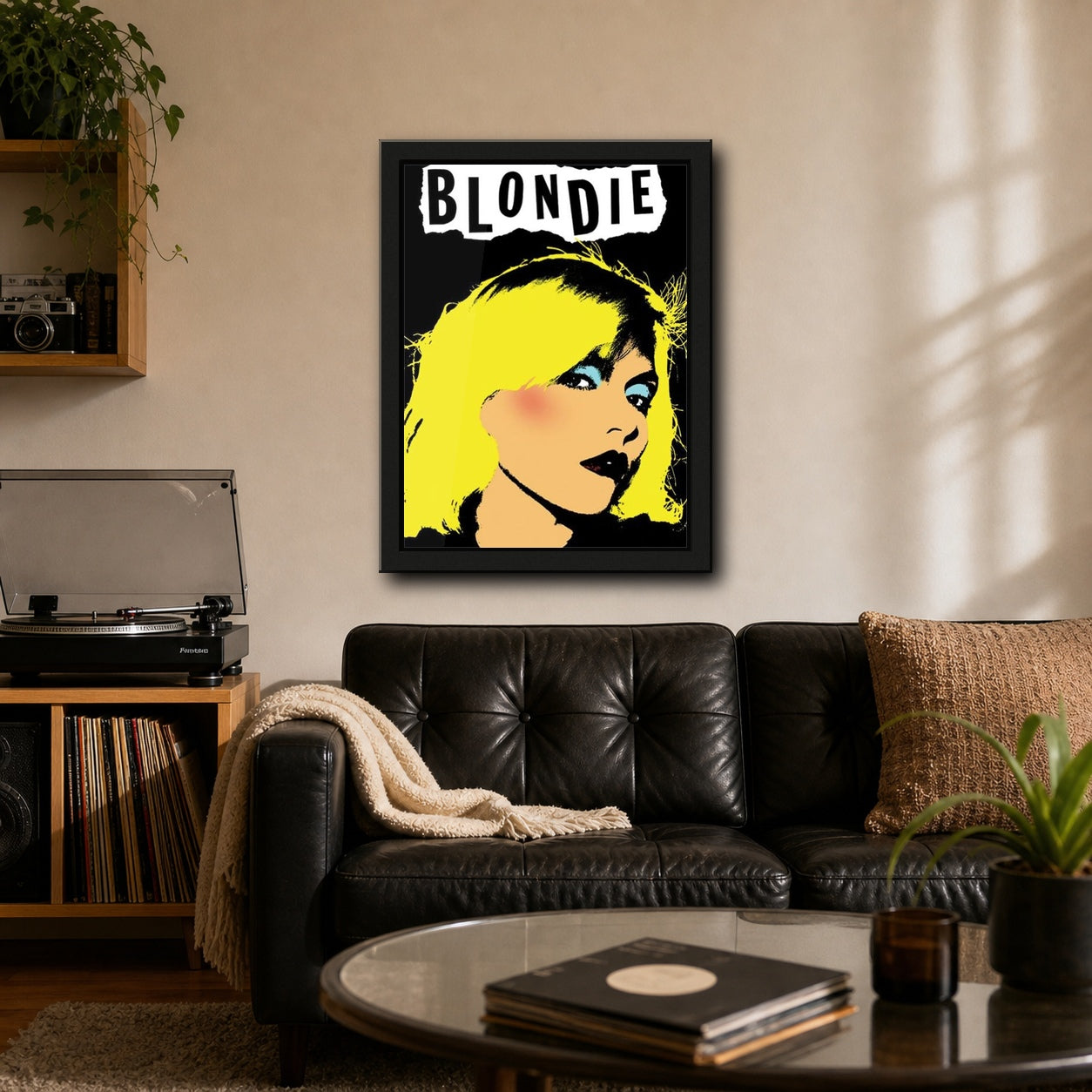 Blondie Punk Framed or Unframed 30x40cm Music Poster - Blondie wall art lifestyle wall mockup