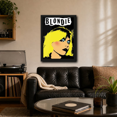 Blondie Punk Framed or Unframed 30x40cm Music Poster - Blondie wall art lifestyle wall mockup