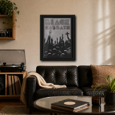 Black Sabbath Framed or Unframed 30x40cm Music Poster - Black Sabbath wall art lifestyle wall mockup
