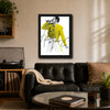 Freddie Mercury Yellow Jacket Framed or Unframed 30x40cm Music Poster - Freddie Mercury wall art lifestyle wall mockup