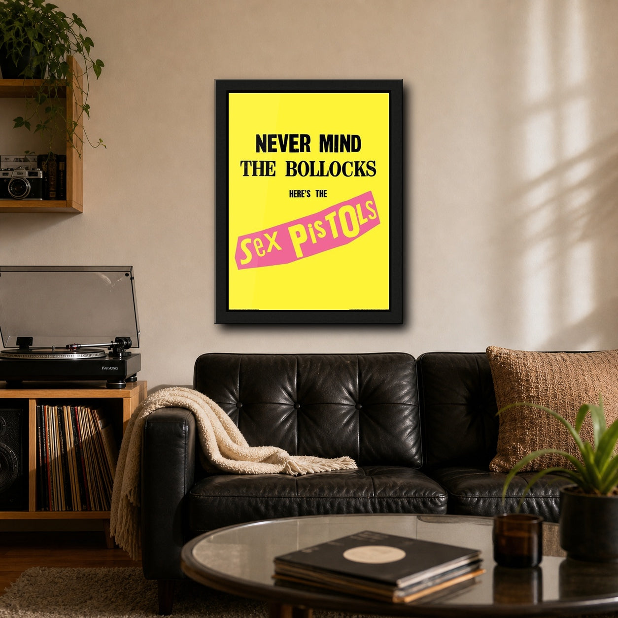 Sex Pistols Never Mind The Bollocks Framed or Unframed 30x40cm Music Poster - Sex Pistols wall art lifestyle wall mockup
