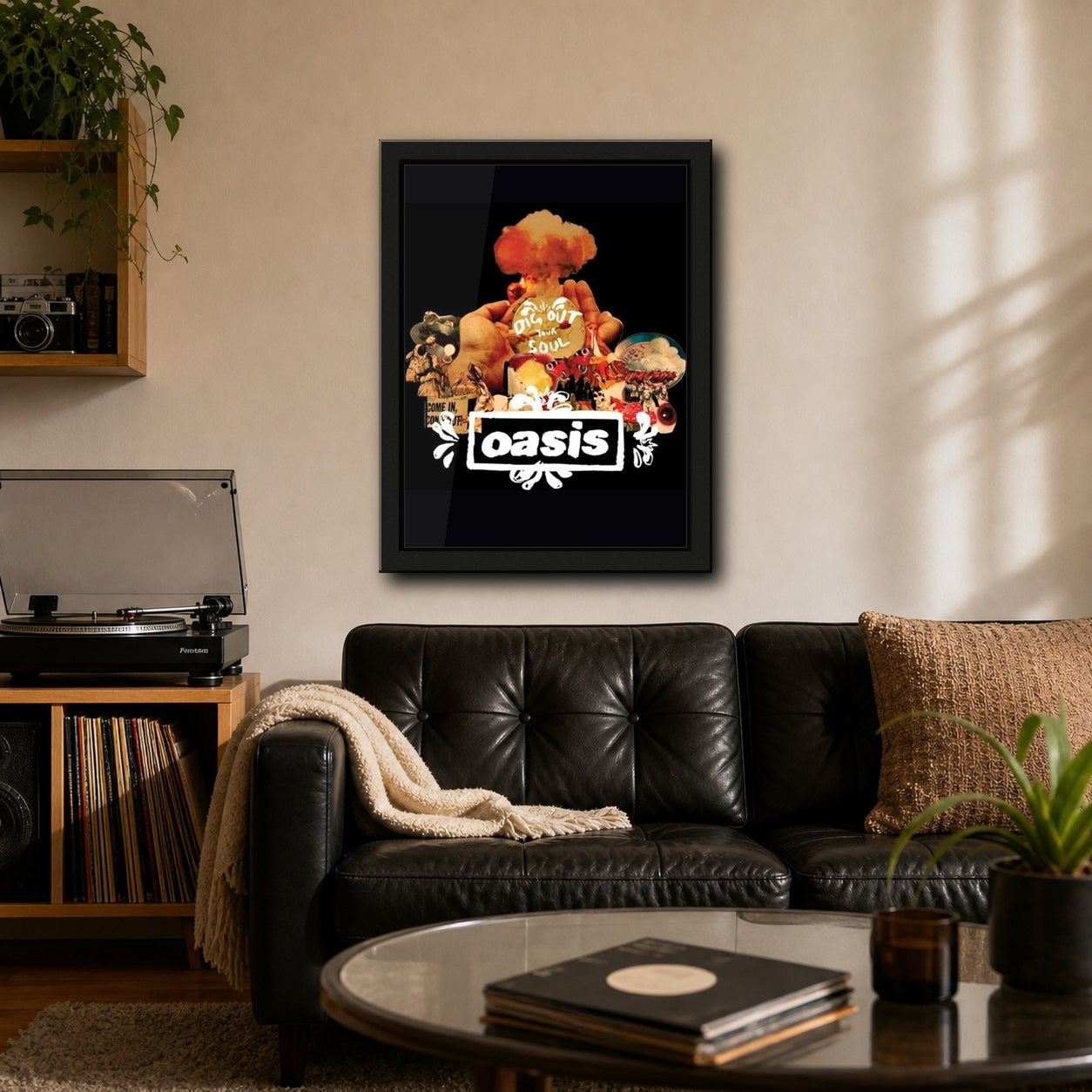 Oasis Dig Out Your Soul Collector Print Framed or Unframed 30x40cm Music Poster - Oasis wall art lifestyle wall mockup