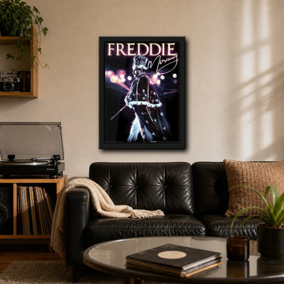 Freddie Mercury Royal Portrait Framed or Unframed 30x40cm Music Poster - Freddie Mercury wall art lifestyle wall mockup