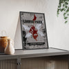 Linkin Park Hybrid Theory Maxi Poster framed and leaning on a sideboard