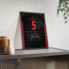 Lisa Ashton Women's World Darts Final 2014 Darts Poster - 3-2 Comeback Shirt Print framed and leaning on a sideboard
