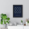Lissajous Figure print framed on a living room wall
