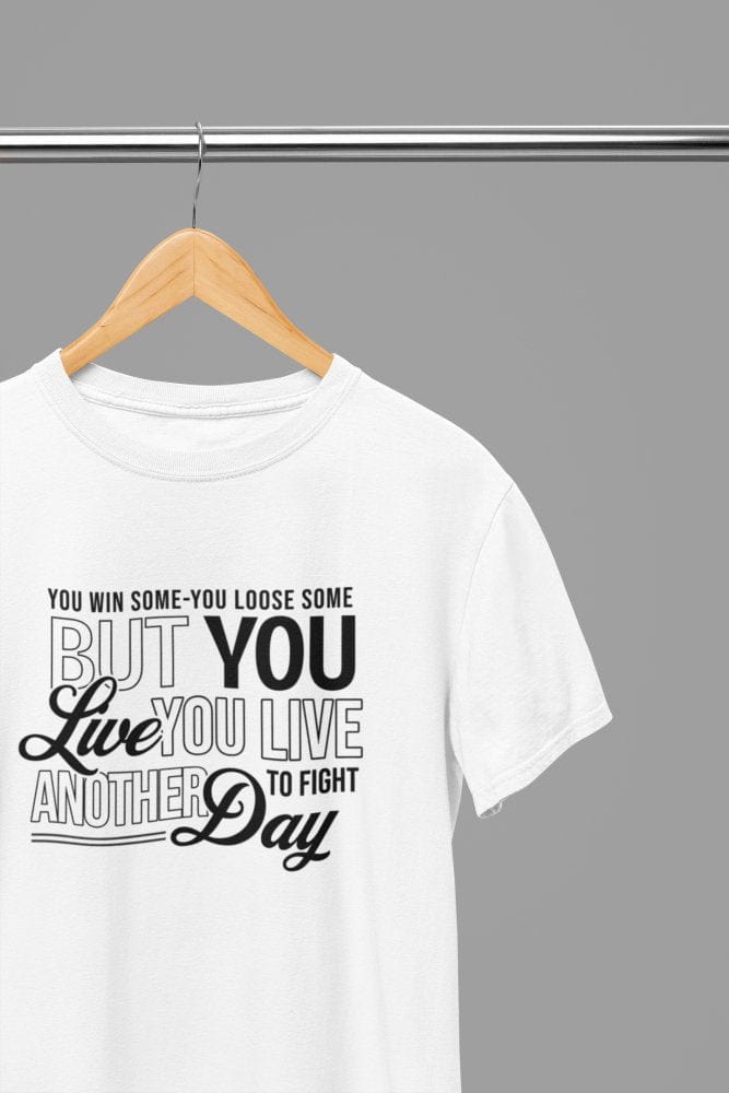 Black t-shirt with Live To Fight Another Day Quote Friday Movie /Sweatshirt