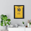 Liverpool FA Cup Final 2001 Poster - Michael Owen 10 Cardiff Winner Shirt Print framed on a living room wall