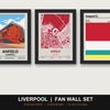 Liverpool Fan Wall Set | Anfield Print, Stadium Map & Club Colours