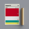 Framed Liverpool FC colour swatch print close-up