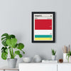 Framed Liverpool FC colour swatch print back view