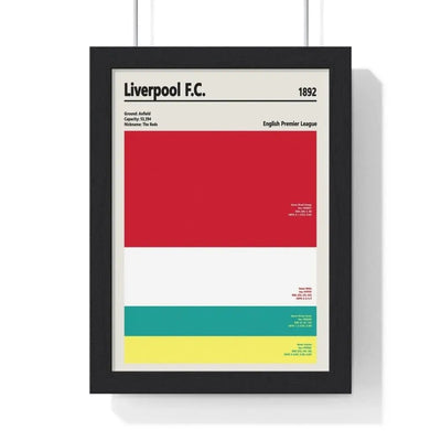 Framed Liverpool FC colour swatch print
