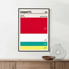 Framed Liverpool FC colour swatch print