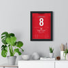 Liverpool Gerrard 8 Istanbul 2005 Poster framed on a living room wall