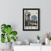 London Mid Century Travel print framed on a living room wall