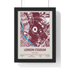 Framed London Stadium West Ham map poster